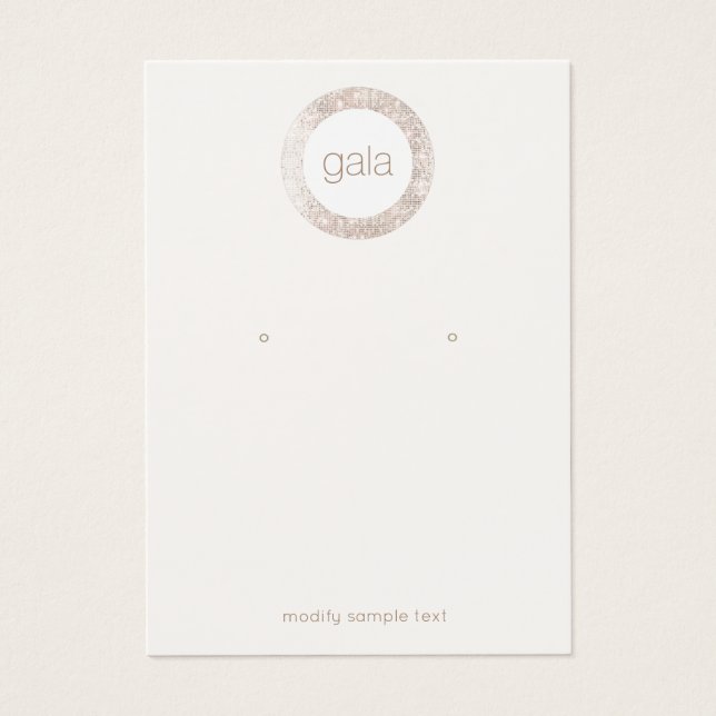 Retro Glam Silver Sequins  Earring  Display Card (Front)