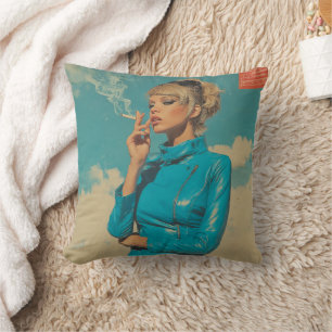 Retro Glam Smoking Fashion Cushion