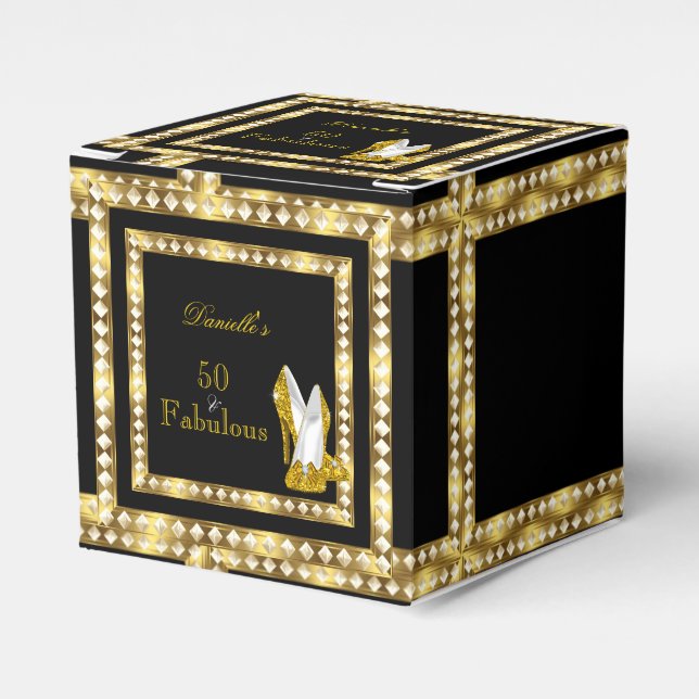 Retro Glamour Hollywood Fabulous 50 Gold Deco Box (Front Side)