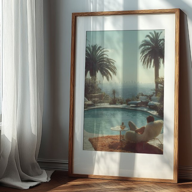 Retro Glamour: Poolside Cocktails Los Angeles  Poster (Creator Uploaded)