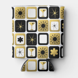 Retro Glamourous Gold Can Cooler