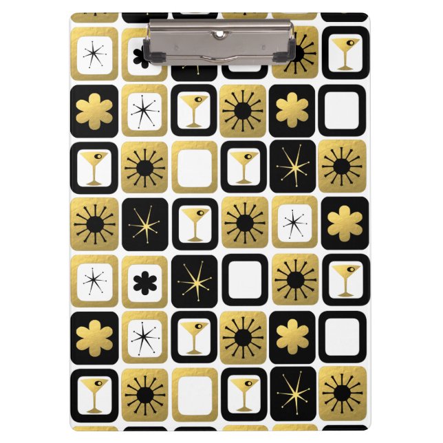 Retro Glamourous Gold Clipboard (Front)
