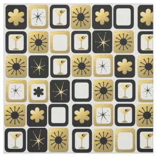 Retro Glamourous Gold Fabric