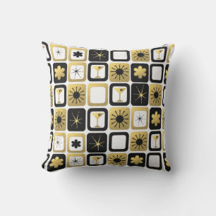 Retro Glamourous Gold Outdoor Pillow