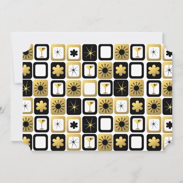 Retro Glamourous Gold Photo Cards (Front)