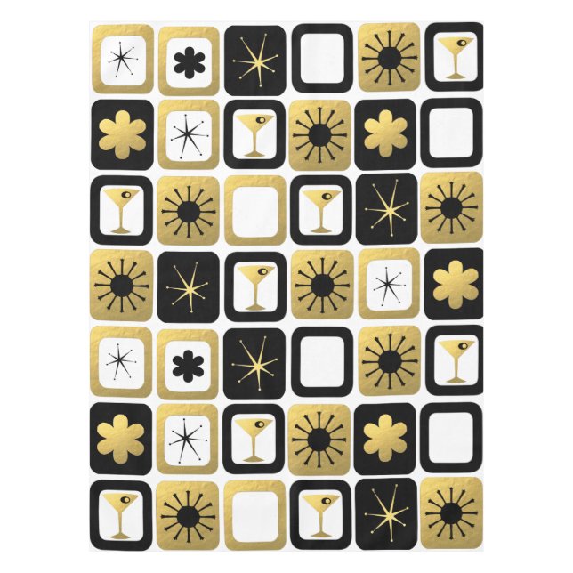 Retro Glamourous Gold Tablecloth (Front)