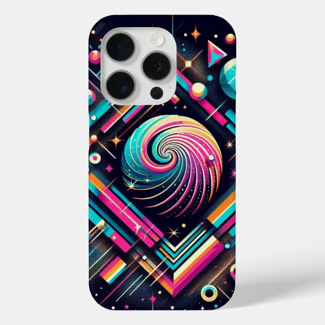 Retro glitter dots iPhone case (Back)