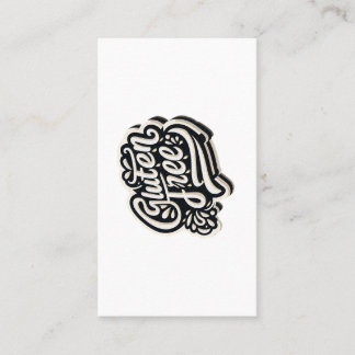 Retro Gluten Free Typography Script Graphic Business Card