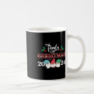 Retro Gnome Family Christmas Red Plaid Pajamas Gro Coffee Mug