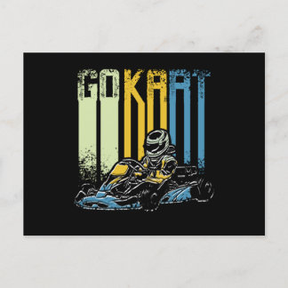 Retro Go Kart Postcard