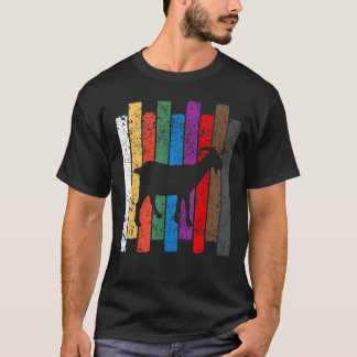 Retro Goat Colours Silhouette Gift Goats Lover Gif T-Shirt