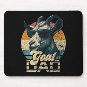 Retro Goat Dad Best Goat Daddy Funny Fathers Day Mouse Pad