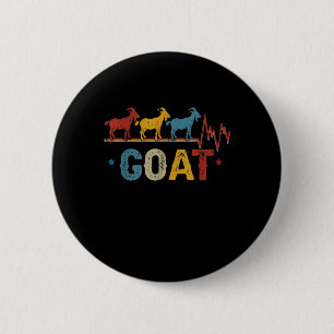 Retro Goat Heart Tee Xmas Valentines Day Gift 6 Cm Round Badge