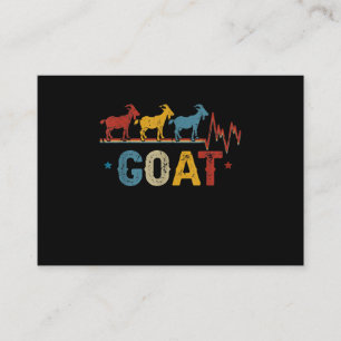 Retro Goat Heart Tee Xmas Valentines Day Gift Business Card