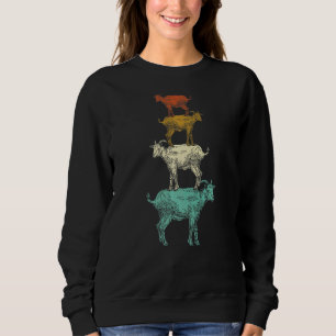 Retro Goat Whisperer Ranch Farm Animal Goat   1 Sweatshirt