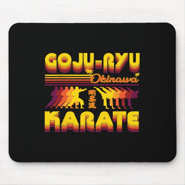 Retro Goju-ryu Karate Design Summer Outfit For Kar Mouse Pad (Front)