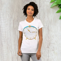 Retro Gold Alarm Clock with Blue Trim Timepiece