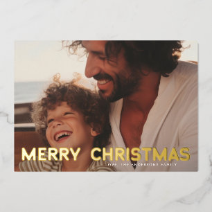 Retro Gold BOLD MERRY CHRISTMAS photo