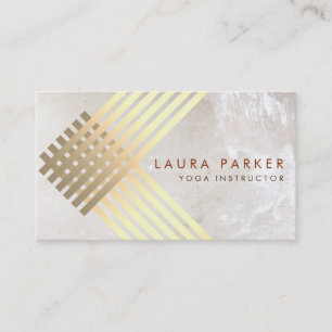Retro Gold Geometrical Finance Construction Business Card