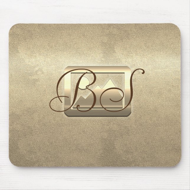 Retro Gold Holiday Vibe Mouse Pad (Front)