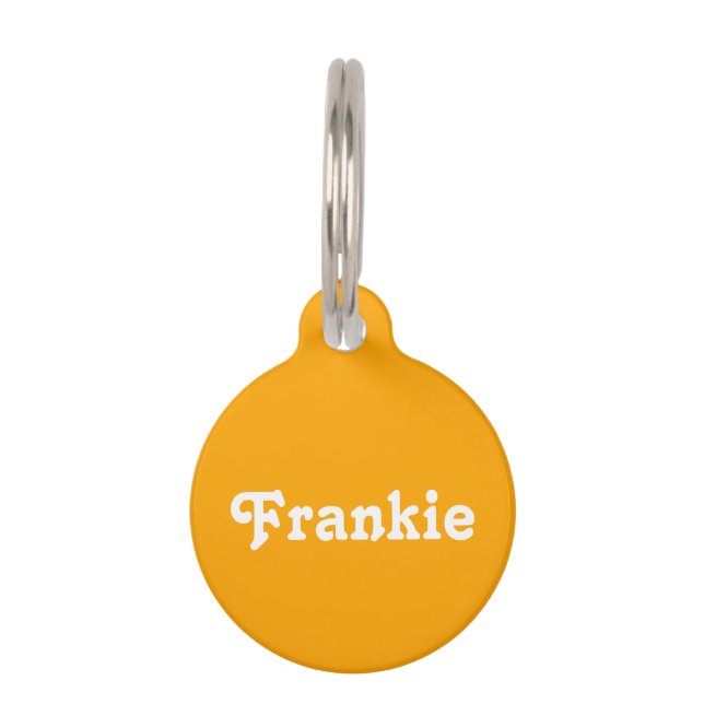 Retro Gold Pet Tag (Front)