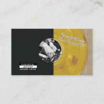 Retro Gold Vinyl Record Music Producer DJ