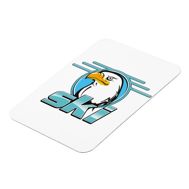 Retro Golden Eagle Ski logo Magnet (Left Side)