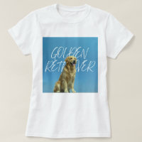 Retro Golden Retriever Look-Up to Blue Sky Art