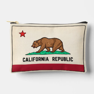 Retro Golden State Bear California Republic Accessory Pouch