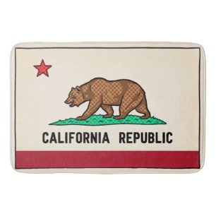 Retro Golden State Bear California Republic Bath Mat