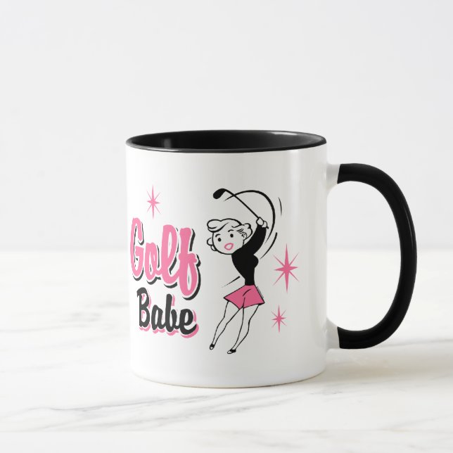 Retro Golf Babe Mug (Right)