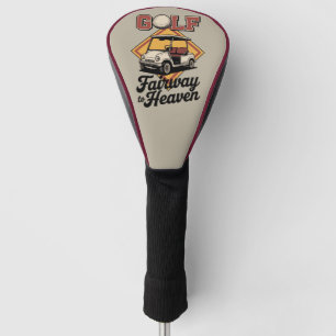 Retro Golf Cart Fairway To Heaver Funny Golfing Head Cover