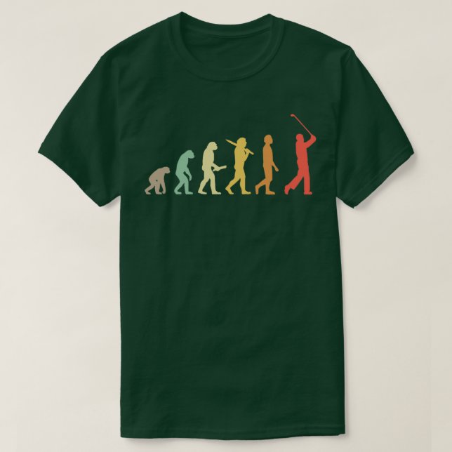 Retro Golf Evolution Gift For Golfers Golf Players T-Shirt (Design Front)