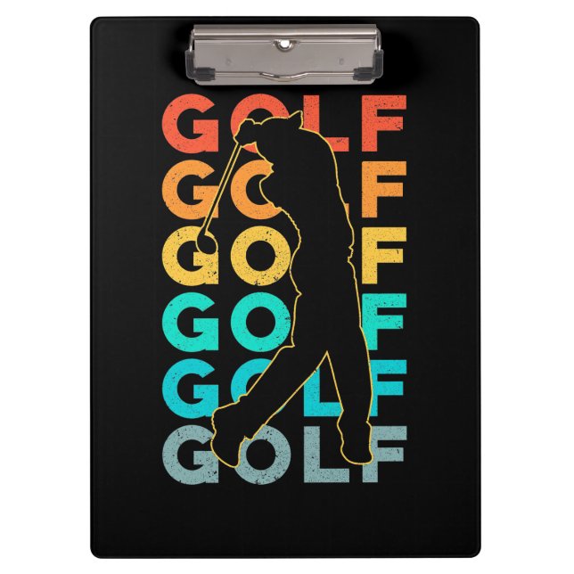 Retro Golfer Clipboard (Front)