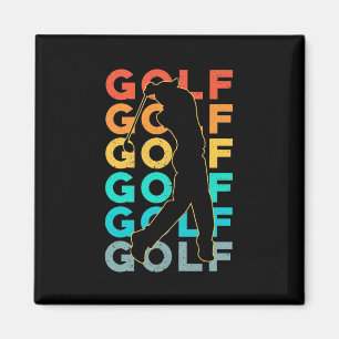 Retro Golfer Magnet