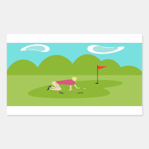 Retro Golfer Stickers