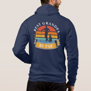 Retro Golfing Best Grandpa By Par Personalised Hoodie