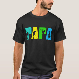 Retro Golfing Papa Golfer. Golf Gifts For Fathers  T-Shirt