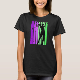 Retro Golfing Womens Kid Golfer Plays Loves Golf P T-Shirt