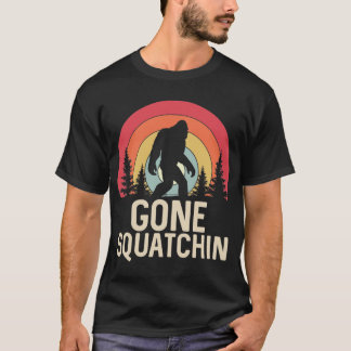Retro Gone Squatchin Bigfoot Sasquatch T-Shirt