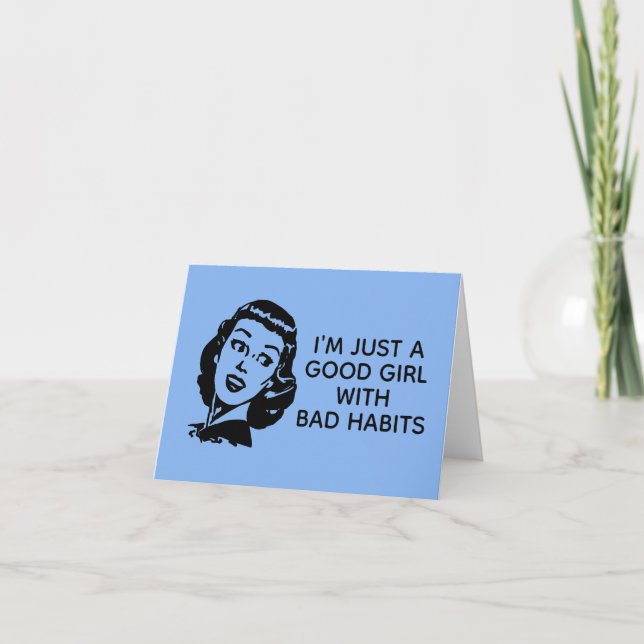 Retro Good Girl Card (Front)