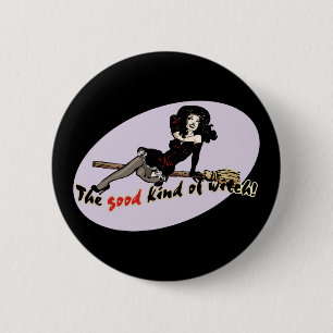 Retro Good Kind of Witch 6 Cm Round Badge