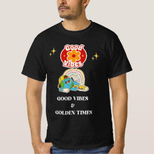 Retro Good Vibes Earth Character  T-Shirt