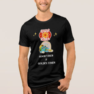 Retro Good Vibes Earth Character Tri-Blend Shirt