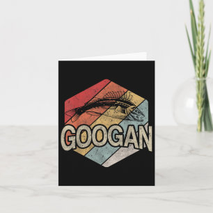 Retro Googan Fish Fishing Vintage Sunset Funny Fis Card