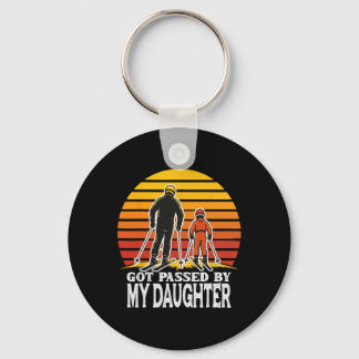 Retro Got Ped By My Daughter Funny Skiing Design  Key Ring