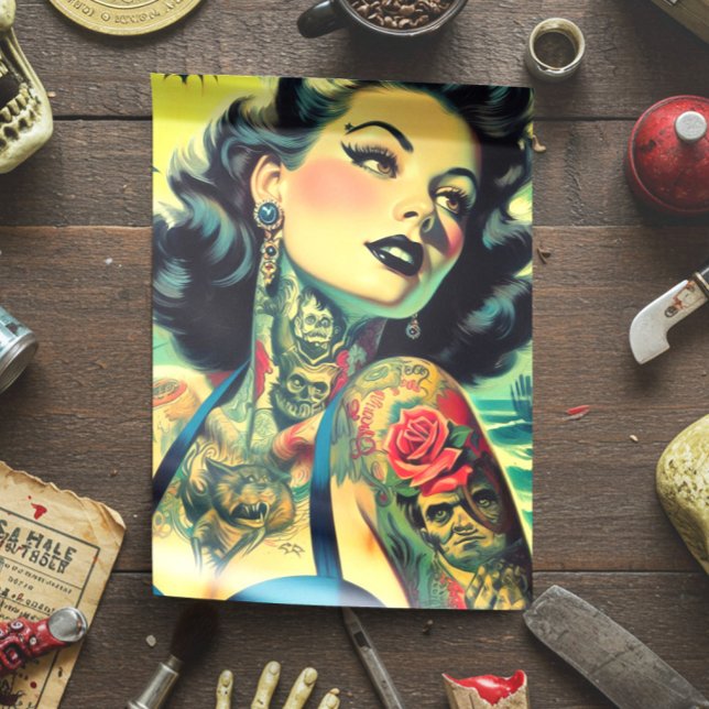 Retro Goth Pinup Tissue Paper (Creator Uploaded)