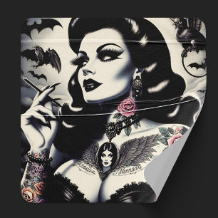 Retro Gothic Tattooed Girl