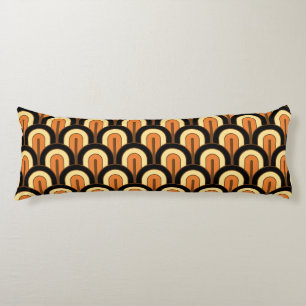 Retro Gradated Geometric Fan Pattern Body Cushion