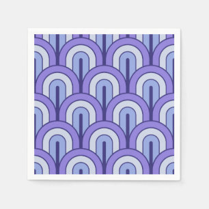 Retro Gradated Geometric Fan Pattern Napkin